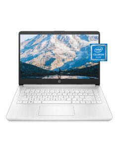 HP 14 laptop in Snowflake White